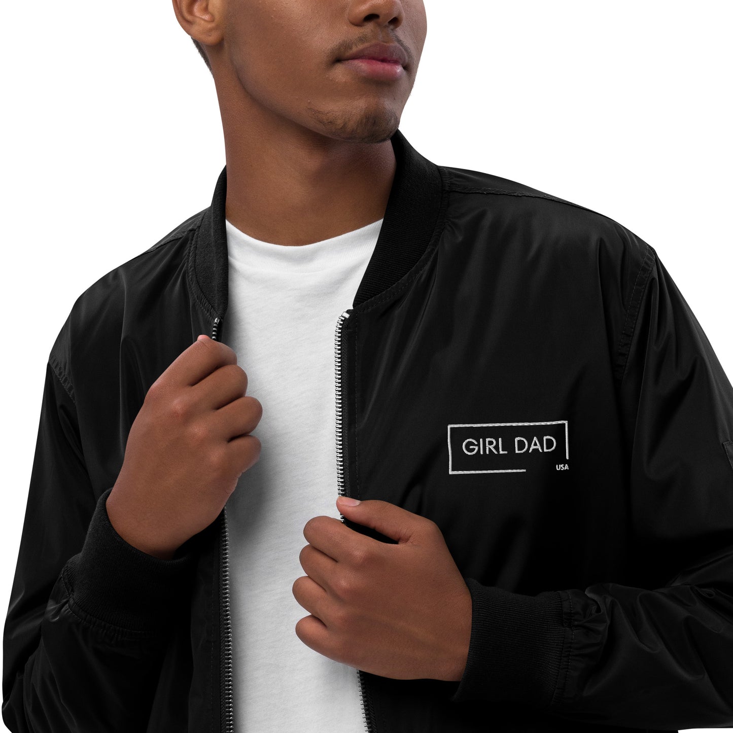 Girl Dad USA - Premium Recycled Bomber Jacket - Girl Dad USA