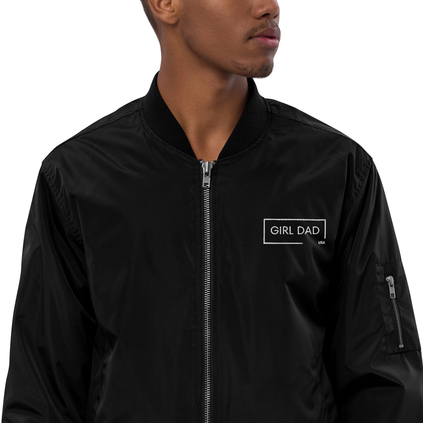 Girl Dad USA - Premium Recycled Bomber Jacket - Girl Dad USA
