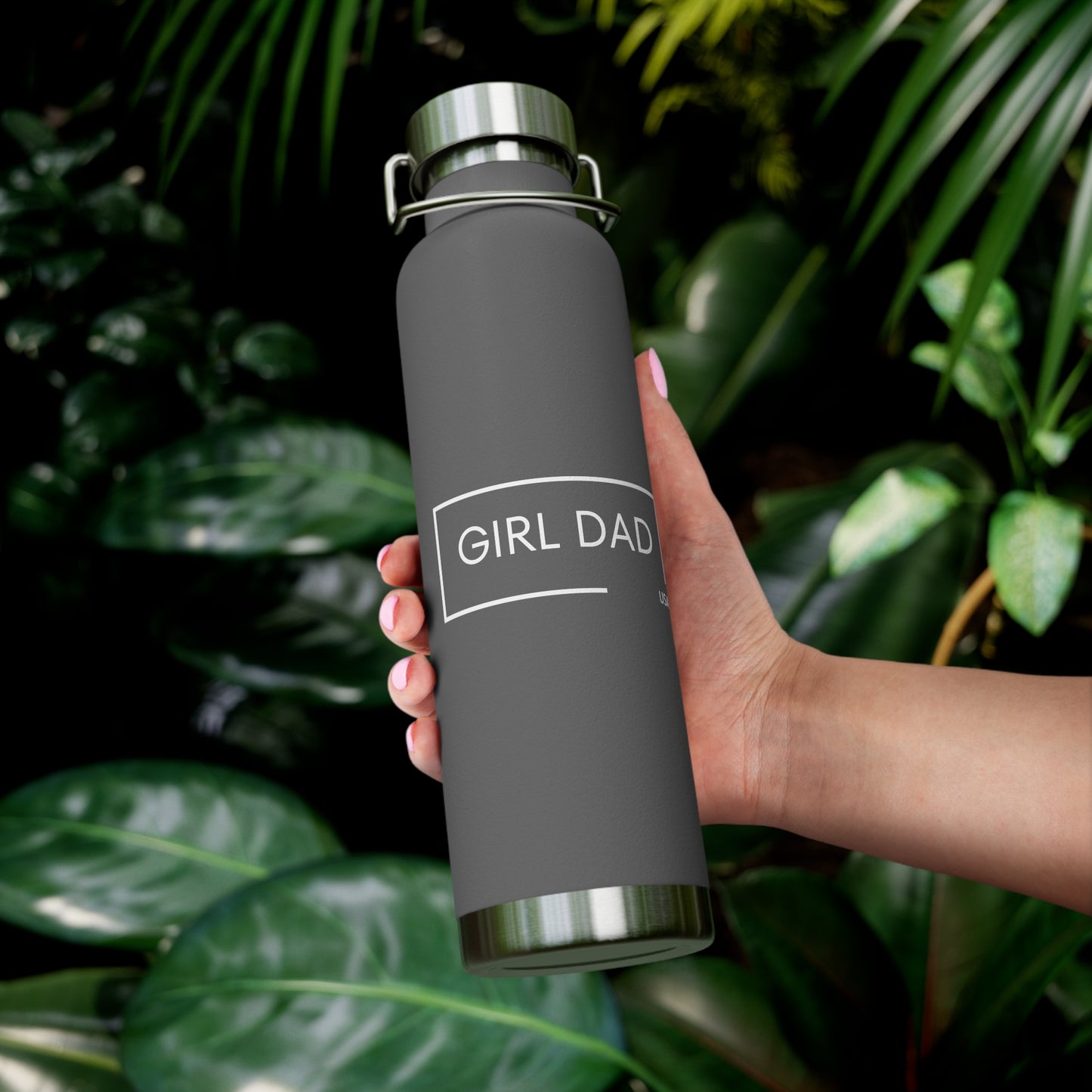 Girl Dad USA -  Dark Copper Vacuum Insulated Bottle, 22oz