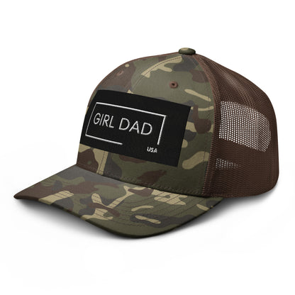Girl Dad USA - Camouflage Trucker Hat - Girl Dad USA