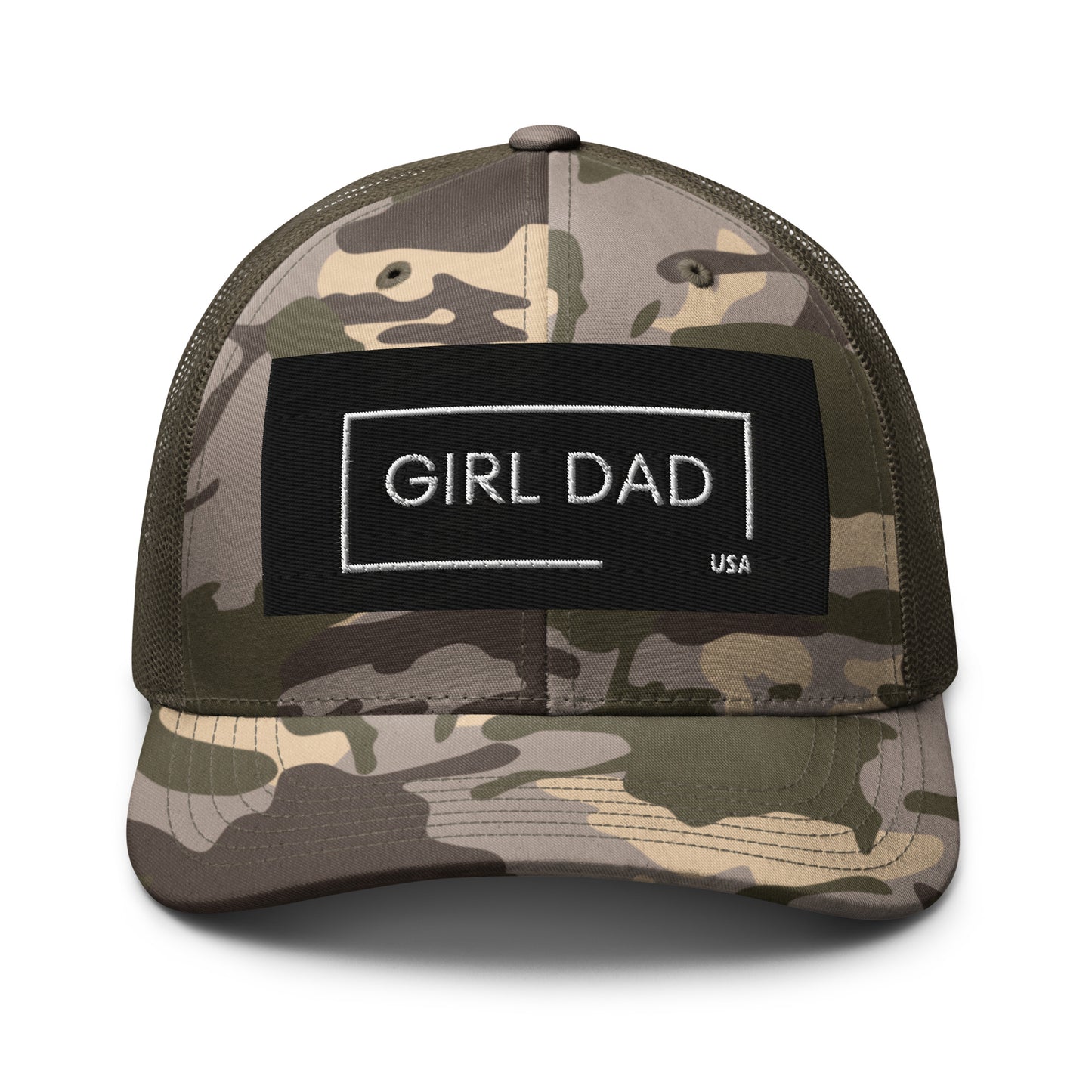 Girl Dad USA - Camouflage Trucker Hat