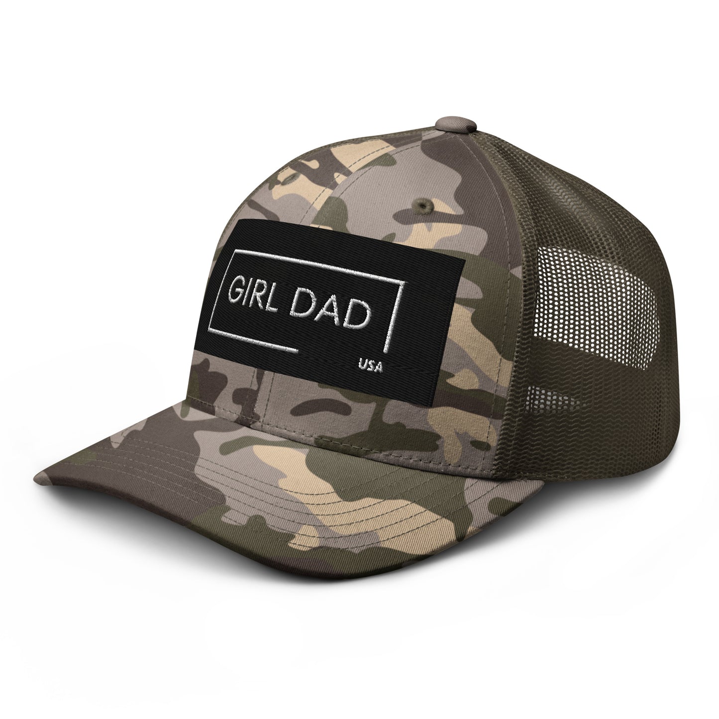 Girl Dad USA - Camouflage Trucker Hat