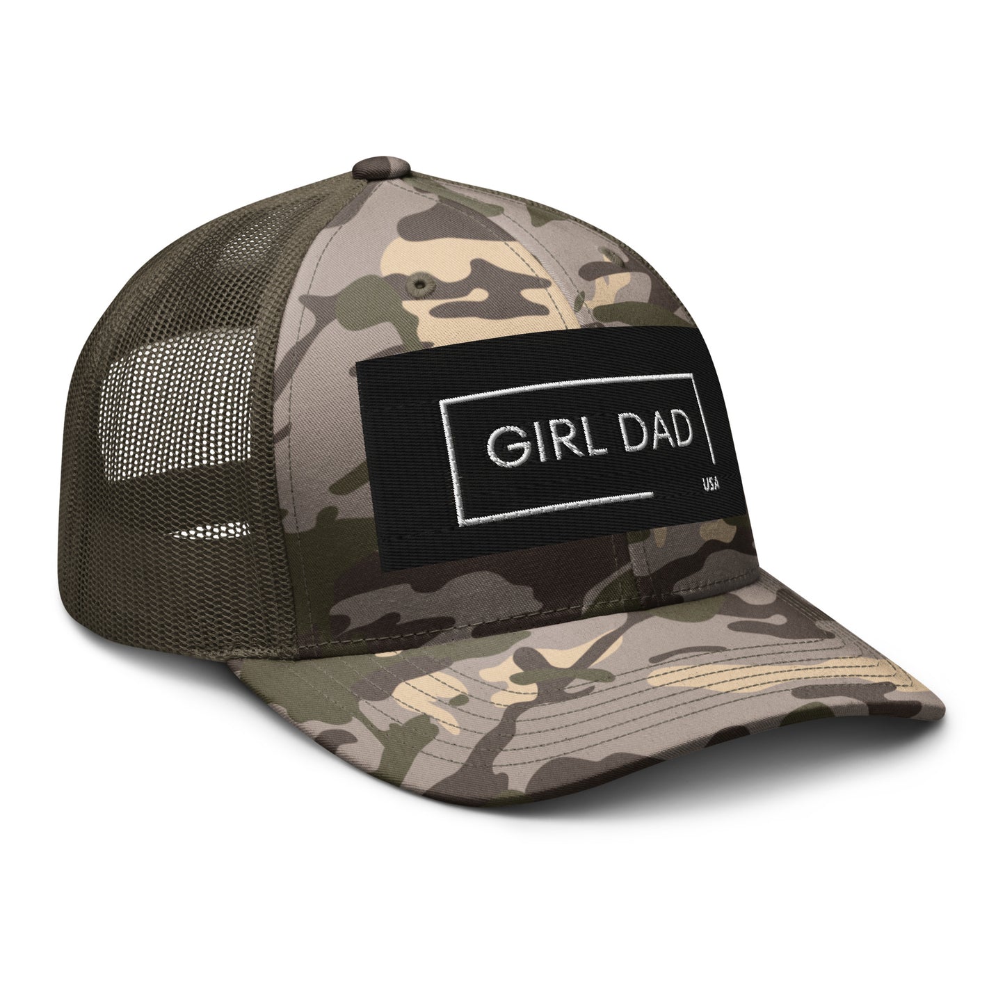 Girl Dad USA - Camouflage Trucker Hat