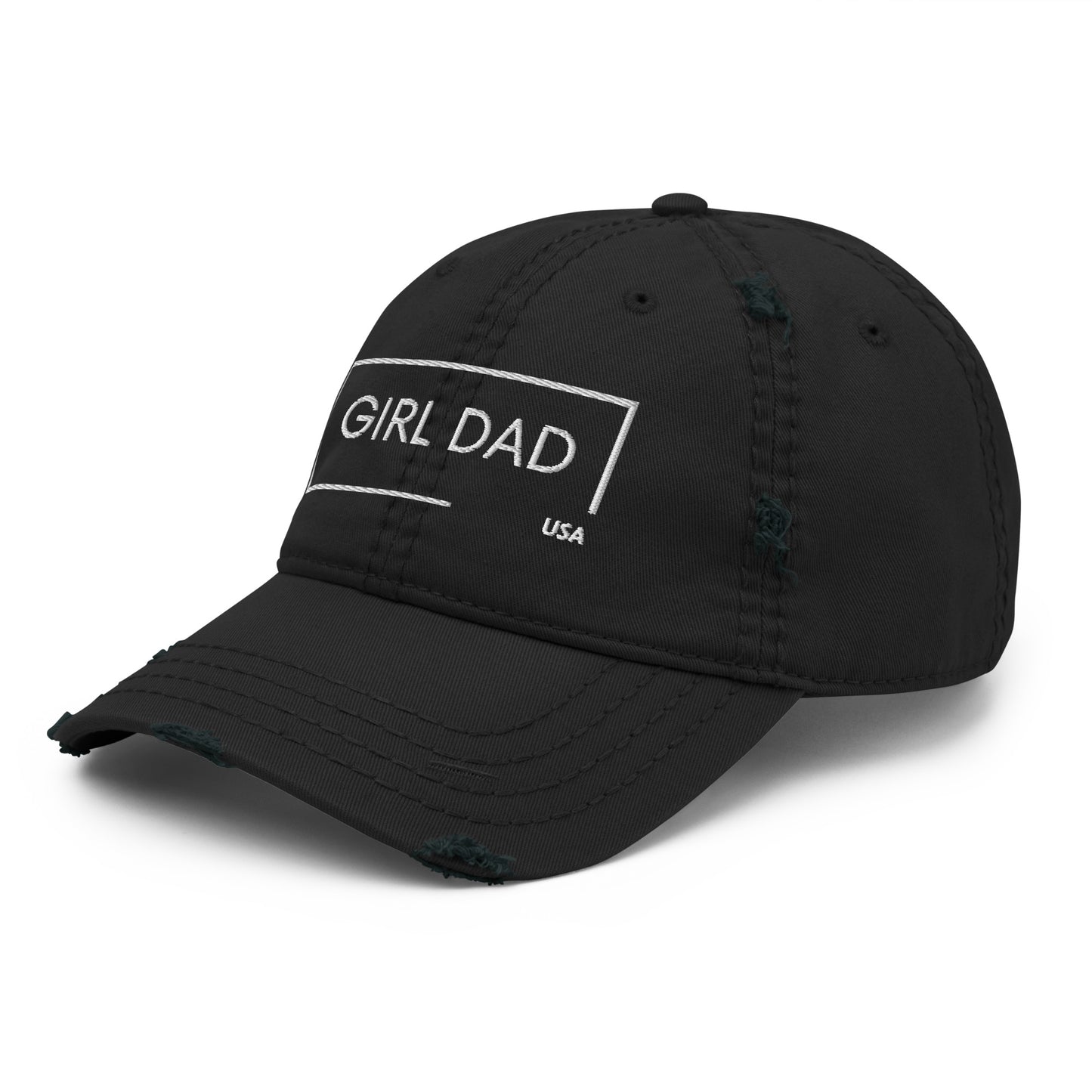 Girl Dad USA - Distressed Dad Hat