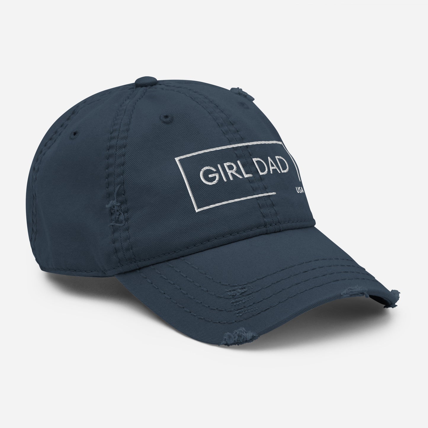 Girl Dad USA - Distressed Dad Hat