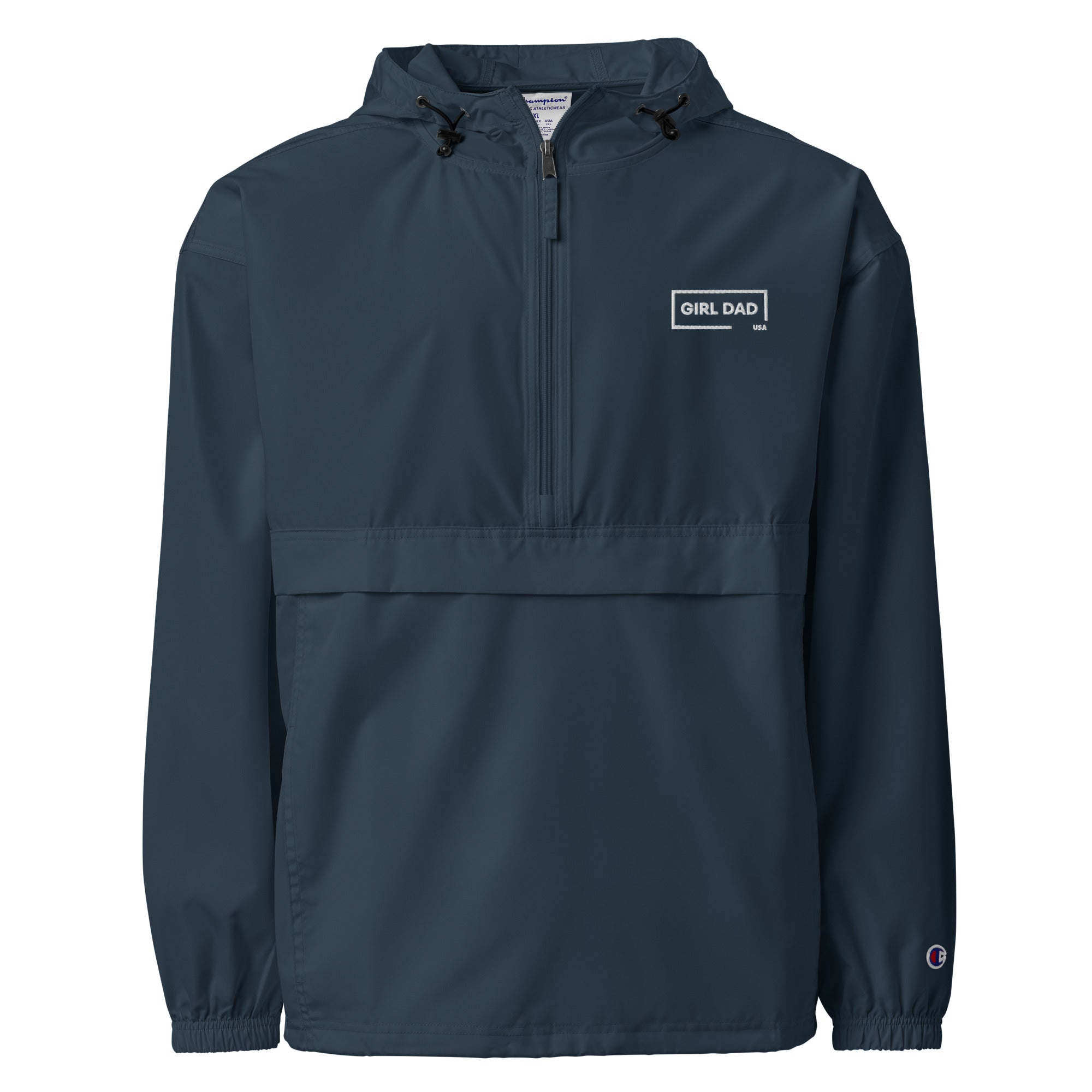 Girl Dad USA - Embroidered Champion Packable Jacket - Girl Dad USA
