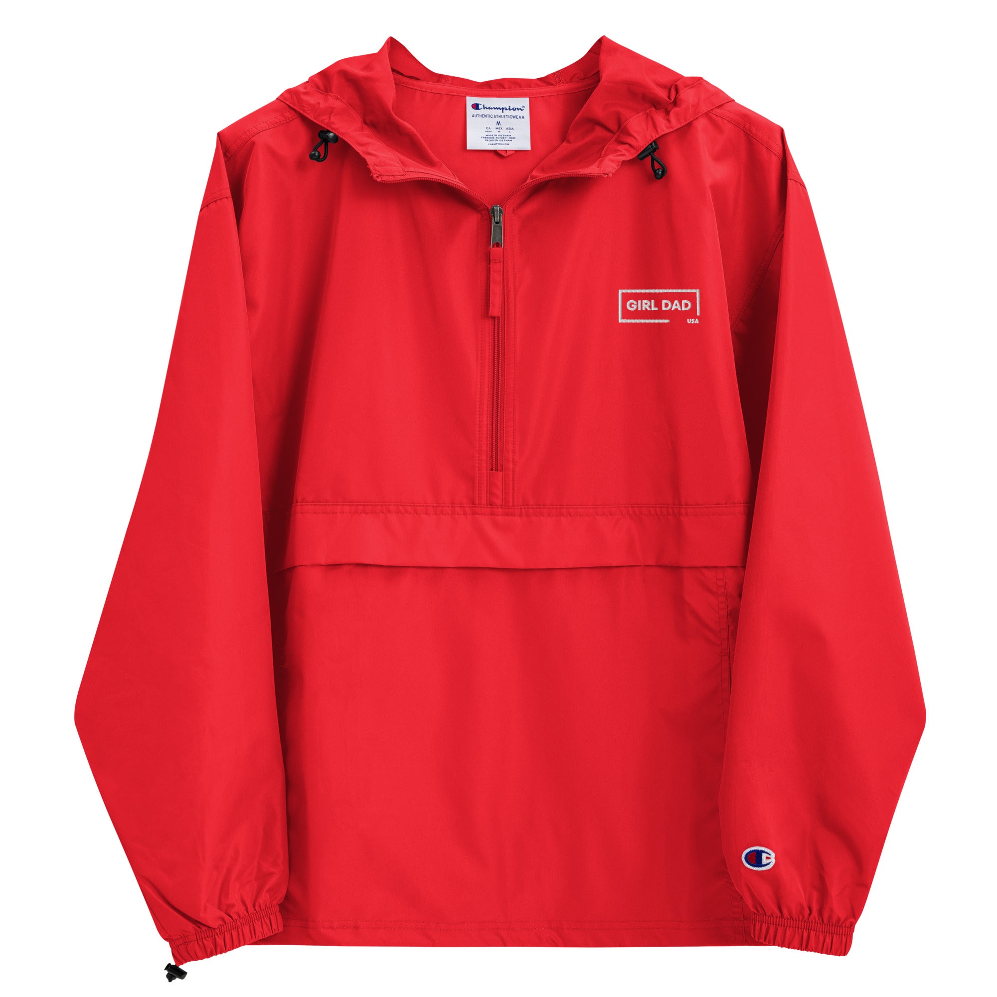 Girl Dad USA - Embroidered Champion Packable Jacket - Girl Dad USA
