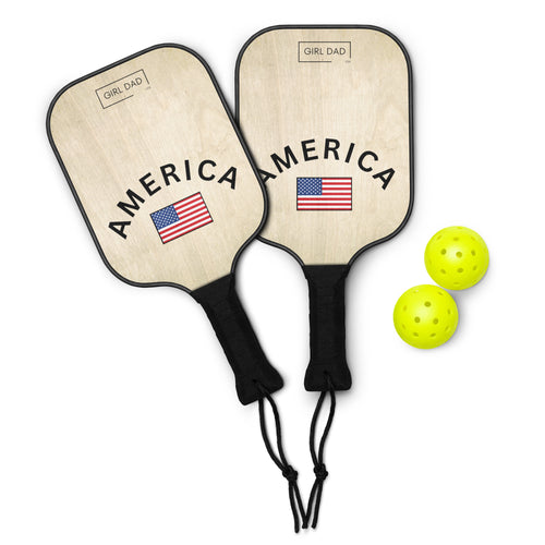 Girl Dad USA - America Pickleball Paddle Set - Girl Dad USA