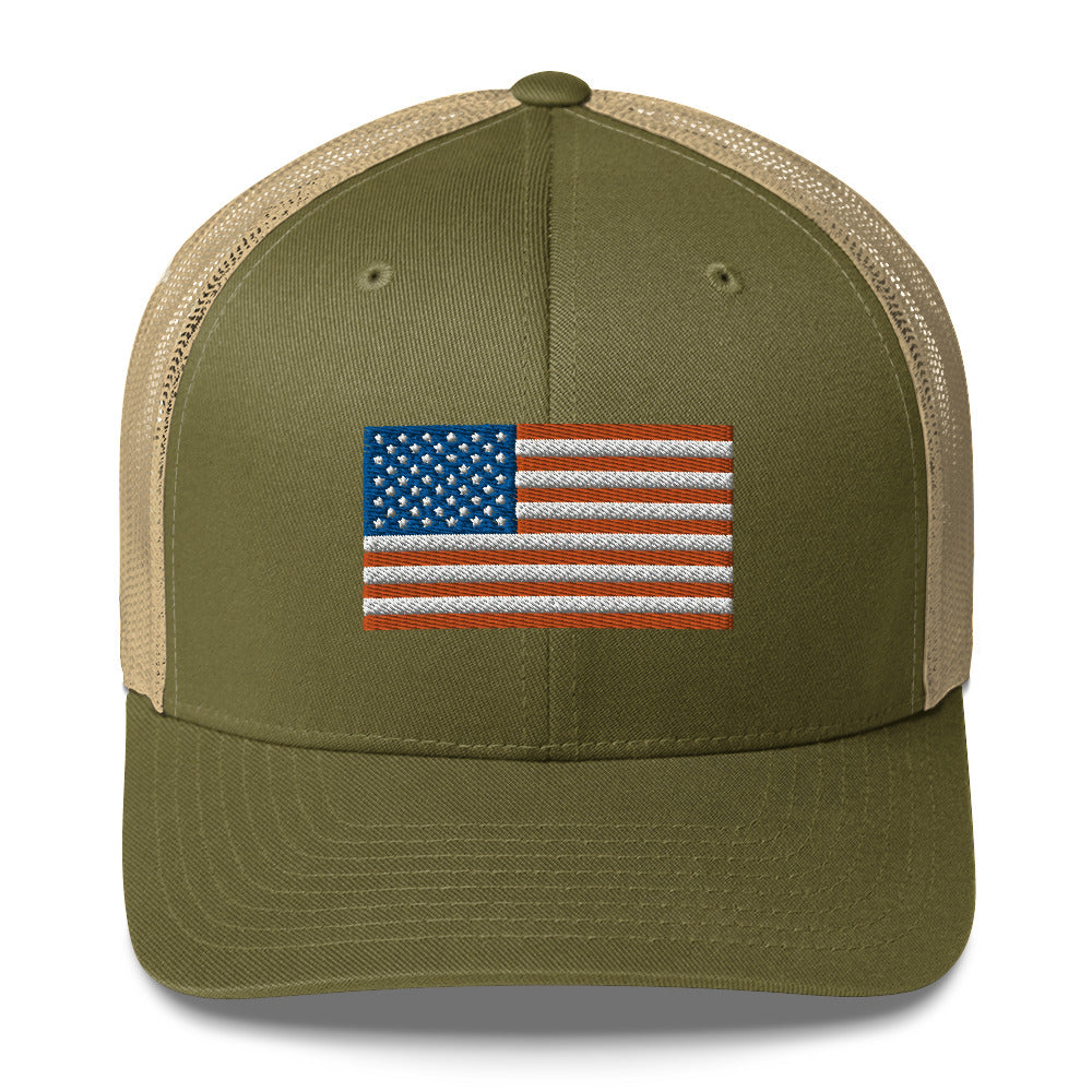 Girl Dad USA - American Flag Trucker Hat