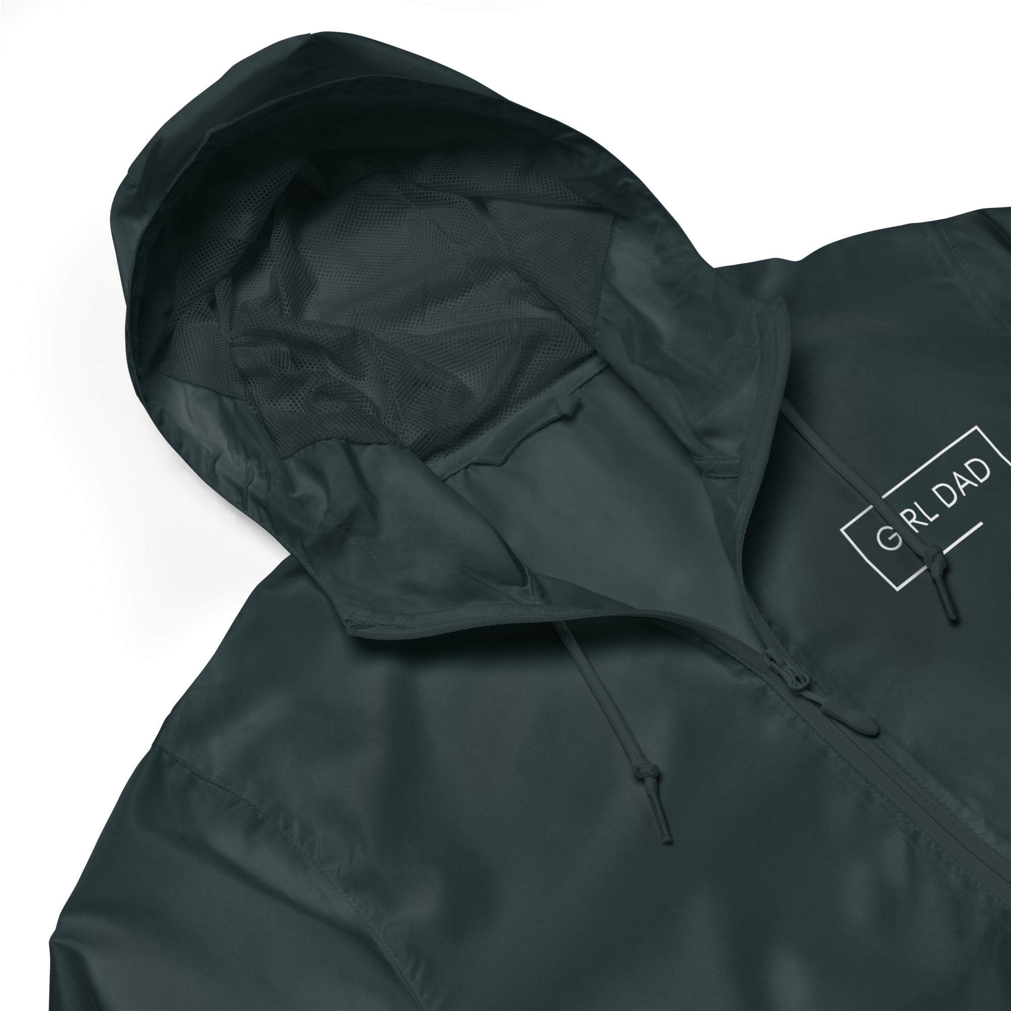Girl Dad USA - Lightweight Dark Zip Up Windbreaker - Girl Dad USA