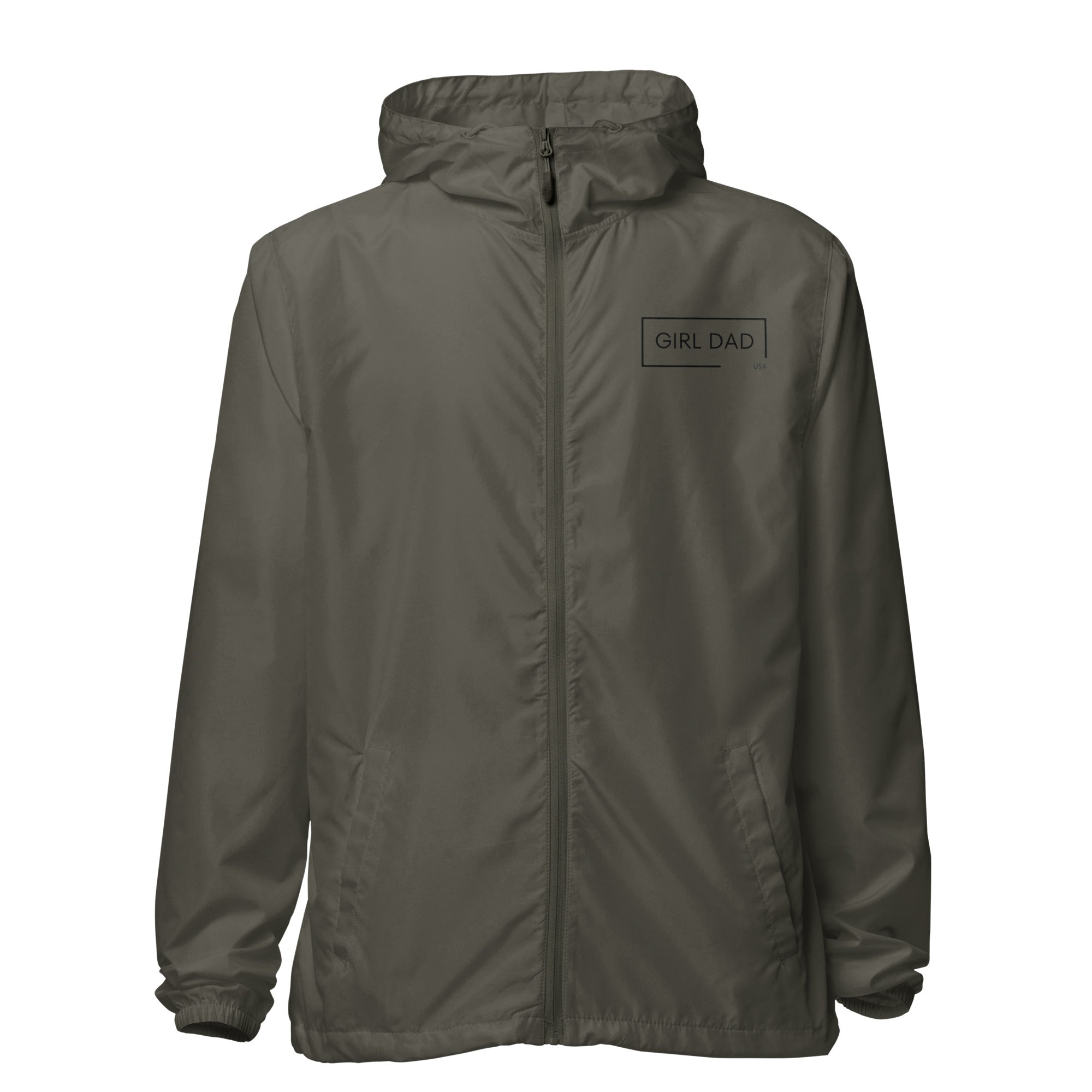 Girl Dad USA - Lightweight Zip Up Windbreaker - Girl Dad USA