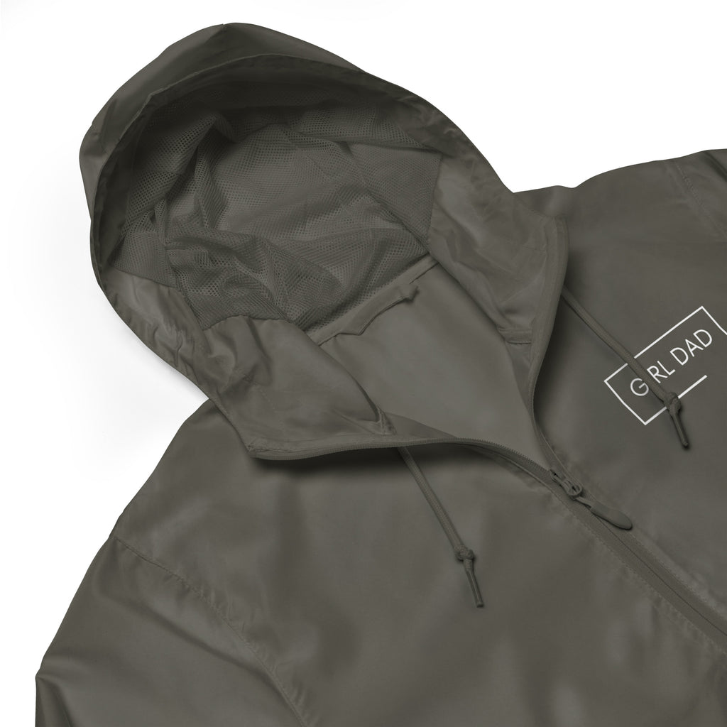 Girl Dad USA - Lightweight Dark Zip Up Windbreaker - Girl Dad USA