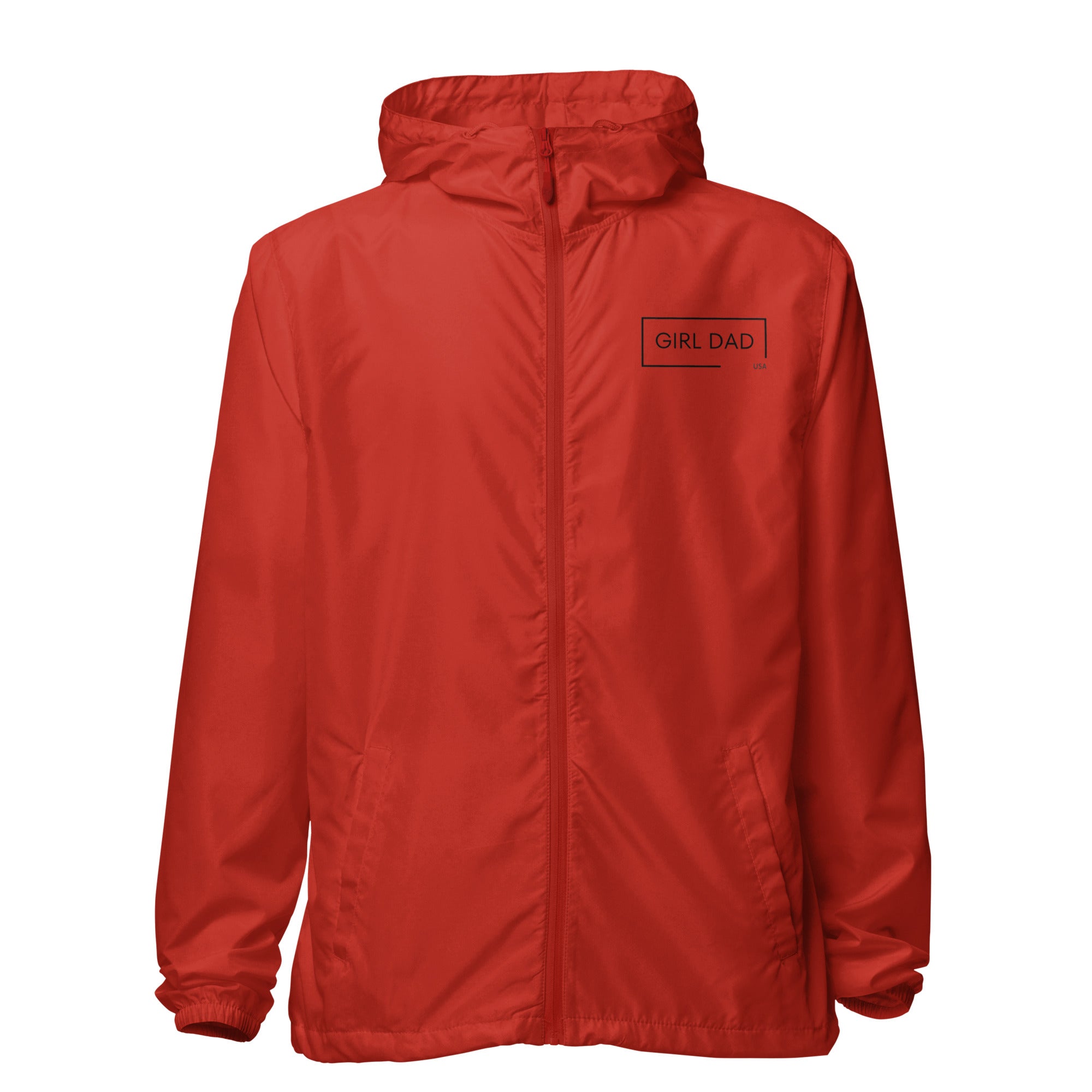Girl Dad USA - Lightweight Zip Up Windbreaker - Girl Dad USA
