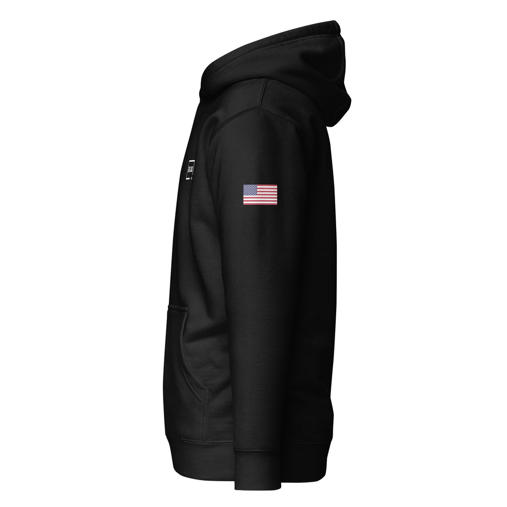 Girl Dad USA - Men's Hoodie w/ Side USA Flag - Girl Dad USA