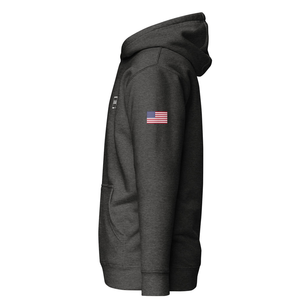 Girl Dad USA - Men's Hoodie w/ Side USA Flag - Girl Dad USA