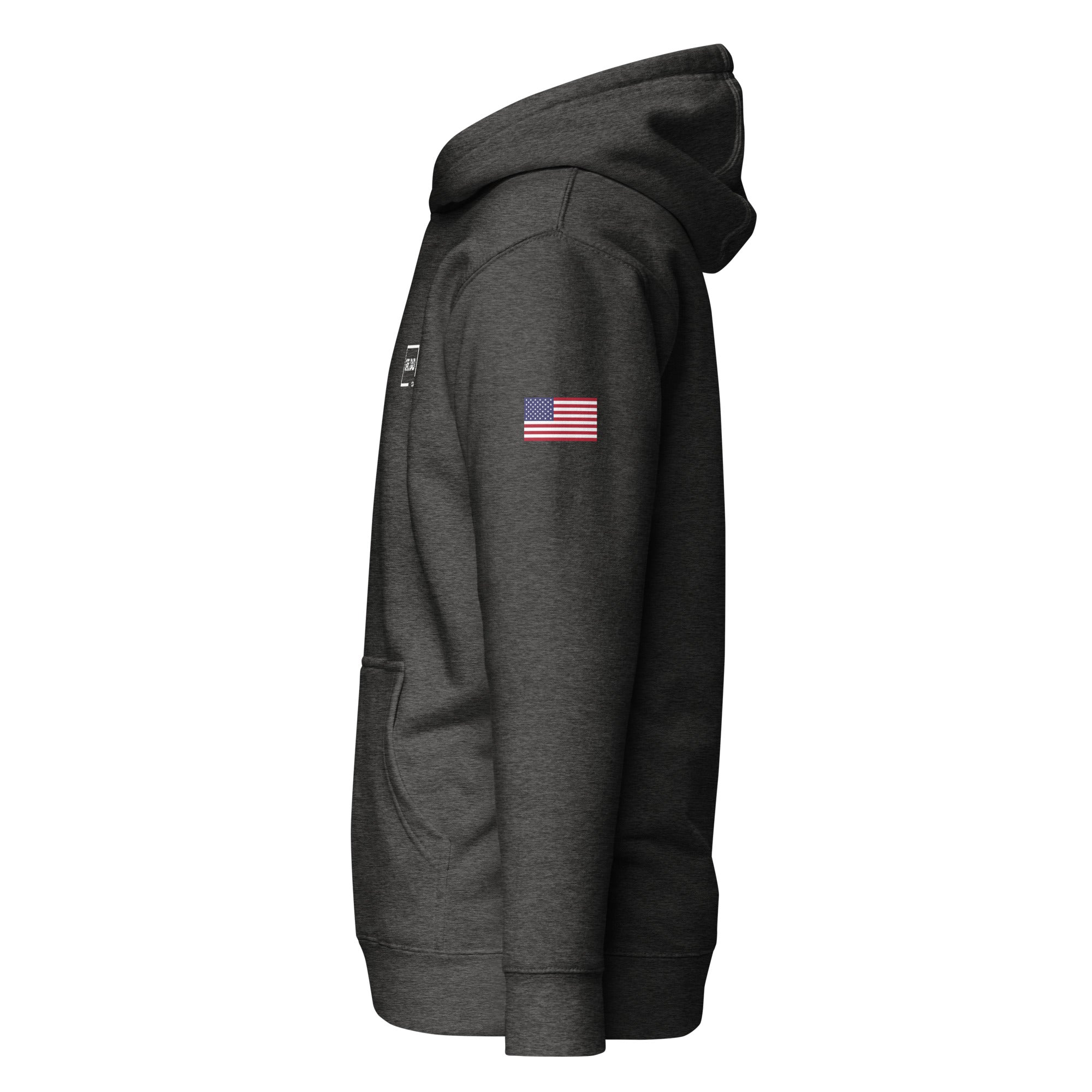 Girl Dad USA - Men's Hoodie w/ Side USA Flag - Girl Dad USA