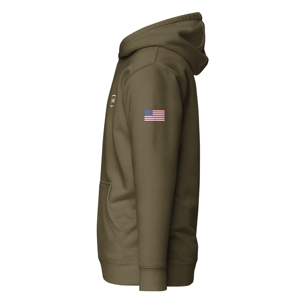 Girl Dad USA - Men's Hoodie w/ Side USA Flag - Girl Dad USA