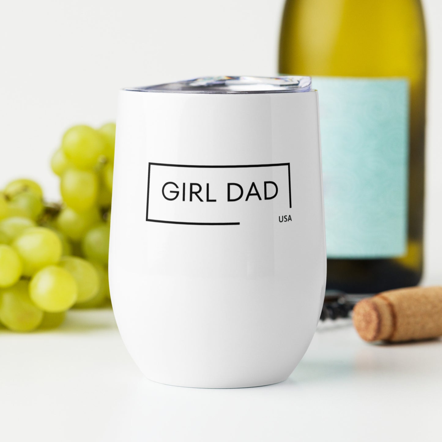 Girl Dad USA - Wine Tumbler